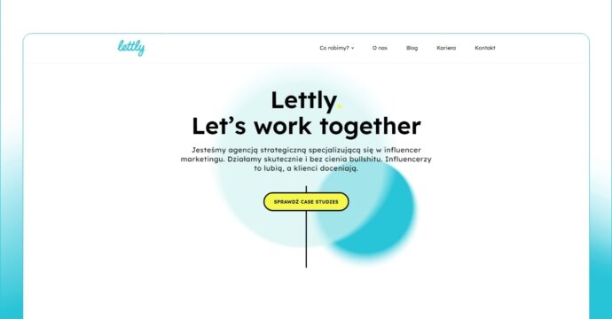 Lettly.com - the implementation of a website for a top influencer marketing agency