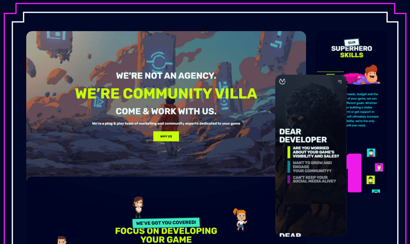 CommunityVilla.com - a showcase with a gamedev community vibe