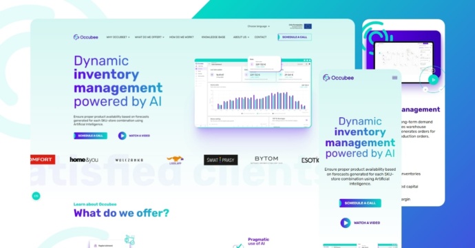 Occubee.com - inventory management SaaS powered by AI: a complex product with a thoughtful funnel