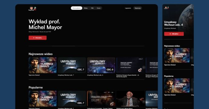 KopernikTV.pl - The design and implementation of an educational VOD platform with streaming content functionality
