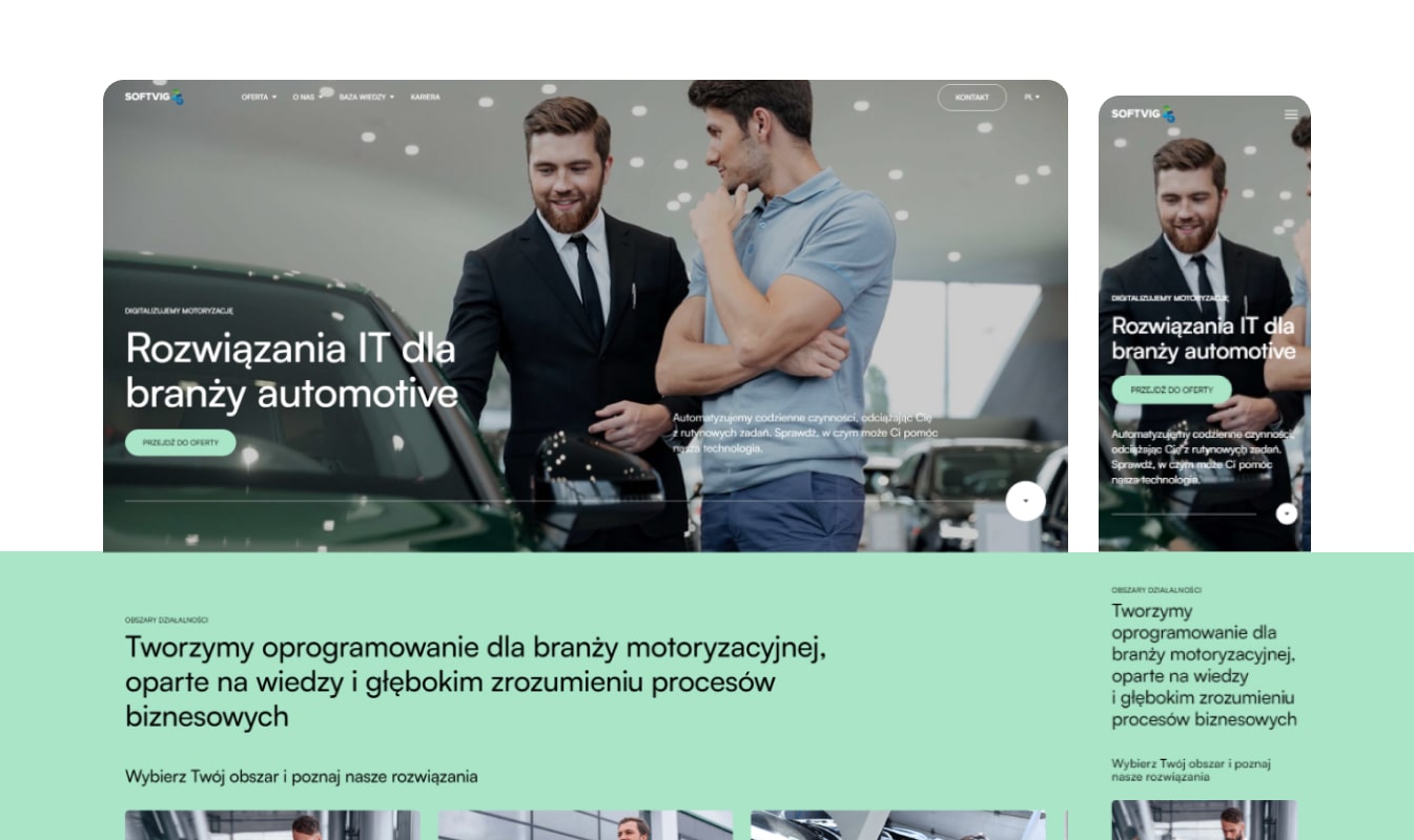 Softvig - cyfrowa transfomacja czołowej marki IT dla branży motoryzacyjnej