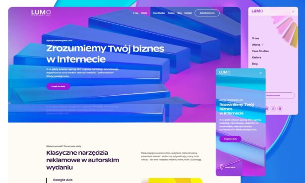 Lumo.pl - stunning design for an agency building its own market segment