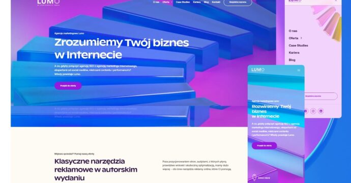 Lumo.pl - olśniewający design agencji budującej własny segment rynkowy