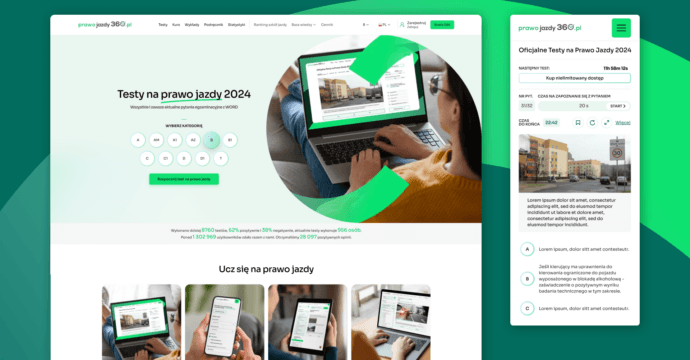 prawo-jazdy-360.pl - pełen proces badawczy i udoskonalenie doświadczeń użytkowników platformy lidera testów na prawo jazdy