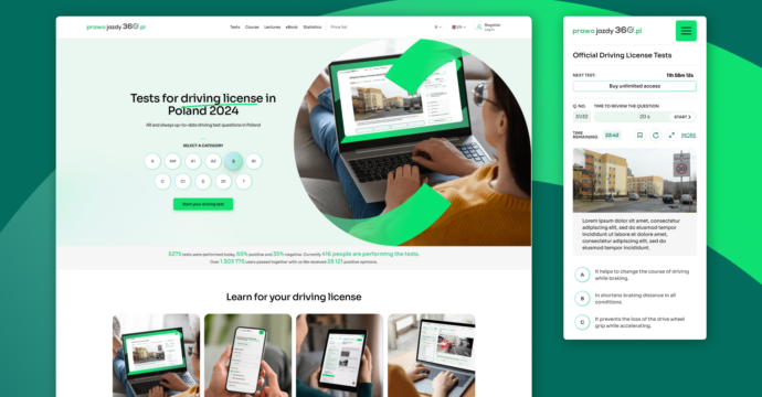 prawo-jazdy-360.pl - A Comprehensive Research Process and User Experience Enhancement for the Leading Driving Test Platform