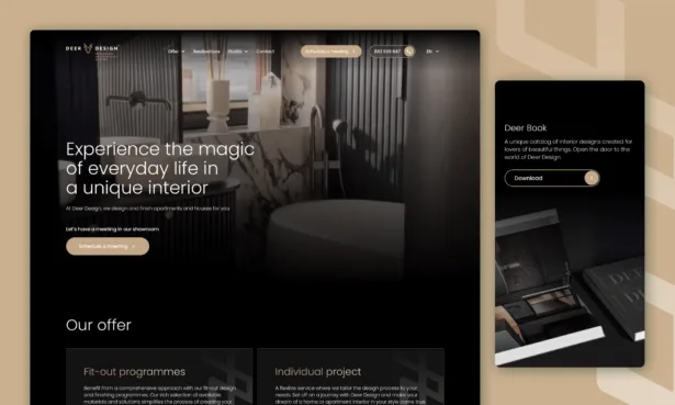 DeerDesign.pl – a new, inspiring face of a leading interior design studio