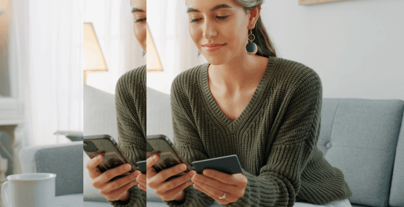 Fotografia doskonale ilustruje naturalny proces zakupowy na urządzeniach mobilnych (mobile commerce). Kreatywny efekt przesunięcia kadru zachowuje pełną spójność stylistyczną z całą linią wizualną bloga Wise People.